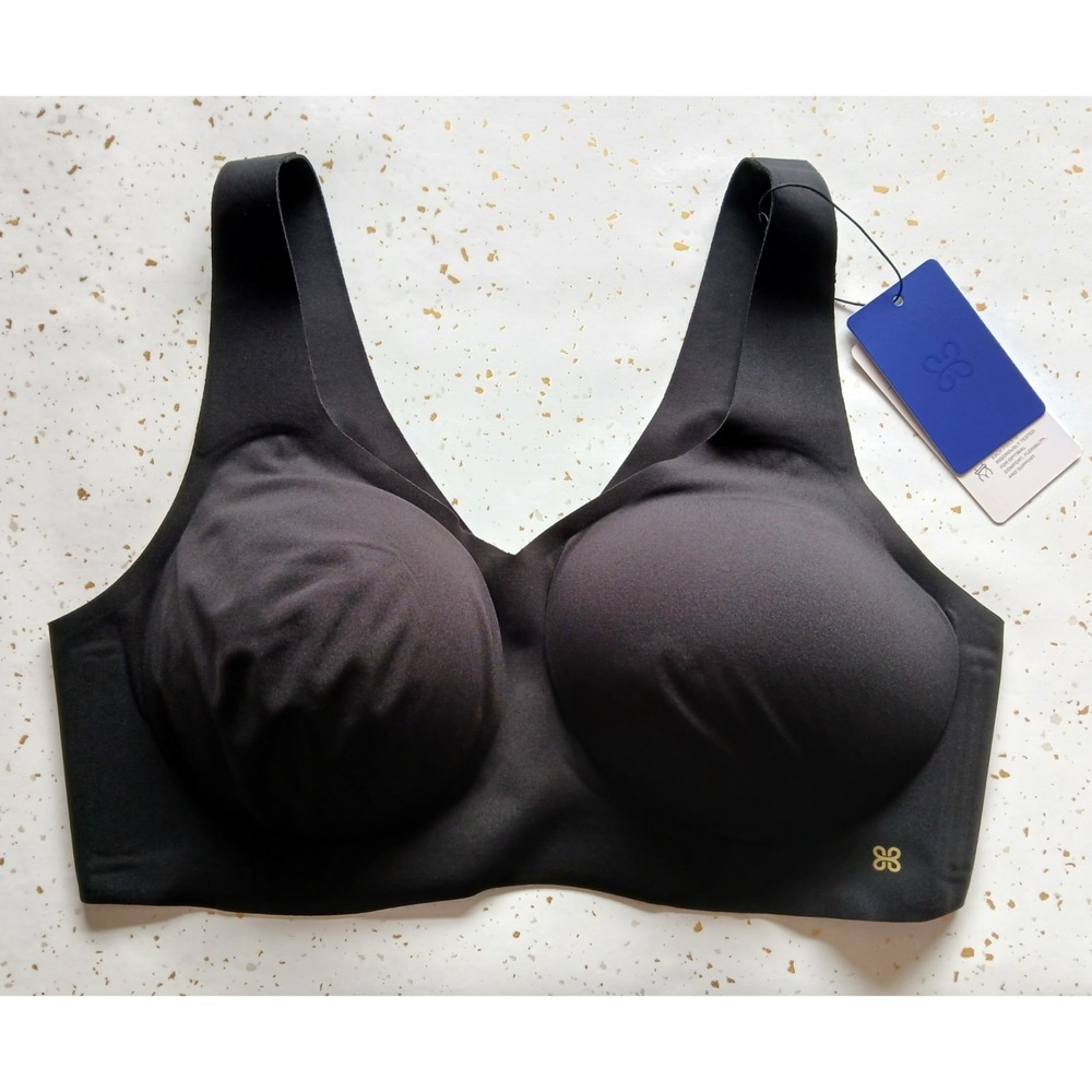 NWT Honeylove SoftForm Pullover Wireless Bra - Vamp Black Size XL